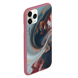 Чехол iPhone 11 Pro матовый Москва палитра, цвет: 3D-малиновый — фото 2