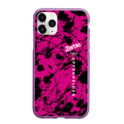 Чехол iPhone 11 Pro матовый Barbie vs Oppenheimer - meme - abstraction