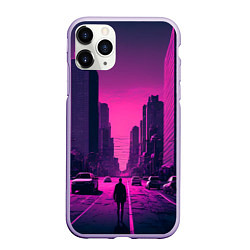 Чехол iPhone 11 Pro матовый Мёртвый розовый город, цвет: 3D-светло-сиреневый