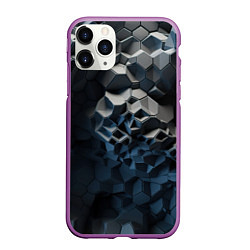 Чехол iPhone 11 Pro матовый Каменная текстура, цвет: 3D-фиолетовый