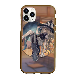 Чехол iPhone 11 Pro матовый Touhou Project Мариса, цвет: 3D-коричневый