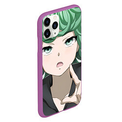 Чехол iPhone 11 Pro матовый One Punch Man Тацумаки, цвет: 3D-фиолетовый — фото 2