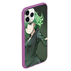 Чехол iPhone 11 Pro матовый One Punch Man Тацумаки, цвет: 3D-фиолетовый — фото 2