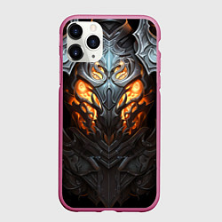 Чехол iPhone 11 Pro матовый Огненный доспех рыцаря Dark Souls, цвет: 3D-малиновый