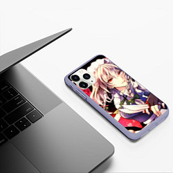 Чехол iPhone 11 Pro матовый Touhou Project Сакуя Izayoi, цвет: 3D-светло-сиреневый — фото 2