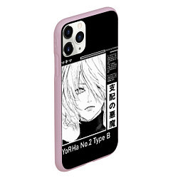 Чехол iPhone 11 Pro матовый Прекрасная 2B - Nier automata, цвет: 3D-розовый — фото 2