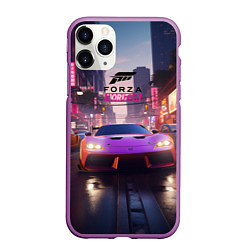 Чехол iPhone 11 Pro матовый Forza Horizon street racing, цвет: 3D-фиолетовый