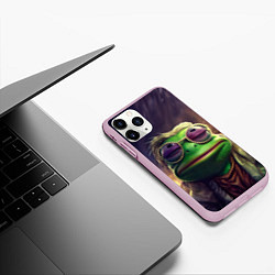 Чехол iPhone 11 Pro матовый Пеппи хиппи стиль, цвет: 3D-розовый — фото 2