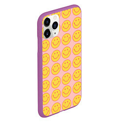 Чехол iPhone 11 Pro матовый Smiley, цвет: 3D-фиолетовый — фото 2