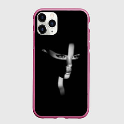Чехол iPhone 11 Pro матовый Красивая монахиня - готический крест, цвет: 3D-малиновый