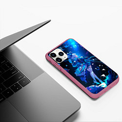 Чехол iPhone 11 Pro матовый Фурина Геншин Импакт, цвет: 3D-малиновый — фото 2
