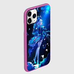 Чехол iPhone 11 Pro матовый Фурина Геншин Импакт, цвет: 3D-фиолетовый — фото 2