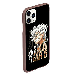 Чехол iPhone 11 Pro матовый Luffy Gear 5 Луффи, цвет: 3D-коричневый — фото 2