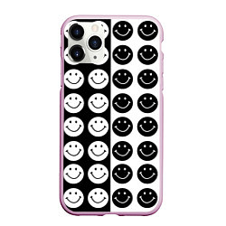 Чехол iPhone 11 Pro матовый Smiley black and white