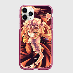 Чехол iPhone 11 Pro матовый Touhou Project Фландр Scarlet, цвет: 3D-малиновый