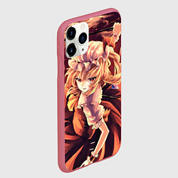 Чехол iPhone 11 Pro матовый Touhou Project Фландр Scarlet, цвет: 3D-малиновый — фото 2