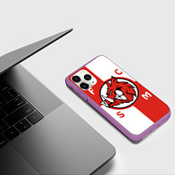 Чехол iPhone 11 Pro матовый FCSM мясо, цвет: 3D-фиолетовый — фото 2