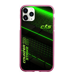 Чехол iPhone 11 Pro матовый CS2 green neon