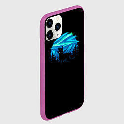 Чехол iPhone 11 Pro матовый Северный лис, цвет: 3D-фиолетовый — фото 2