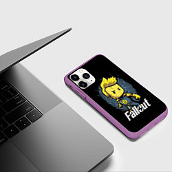 Чехол iPhone 11 Pro матовый Fallout boy, цвет: 3D-фиолетовый — фото 2