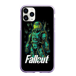 Чехол iPhone 11 Pro матовый Fallout poster style, цвет: 3D-светло-сиреневый