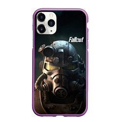 Чехол iPhone 11 Pro матовый Fallout game, цвет: 3D-фиолетовый