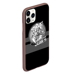 Чехол iPhone 11 Pro матовый Luffy gear 5 - старый мультфильм, цвет: 3D-коричневый — фото 2