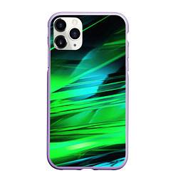 Чехол iPhone 11 Pro матовый Green light background, цвет: 3D-светло-сиреневый