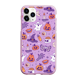 Чехол iPhone 11 Pro матовый Halloween pattern арт