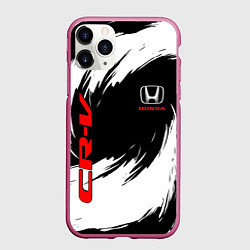 Чехол iPhone 11 Pro матовый Honda - белые краски, цвет: 3D-малиновый