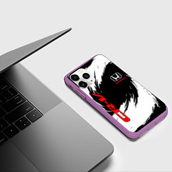 Чехол iPhone 11 Pro матовый Honda - белые краски, цвет: 3D-фиолетовый — фото 2