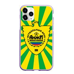 Чехол iPhone 11 Pro матовый Футбольный клуб Анжи, цвет: 3D-светло-сиреневый