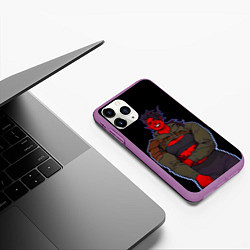 Чехол iPhone 11 Pro матовый Карлах - Baldurs gate 3, цвет: 3D-фиолетовый — фото 2