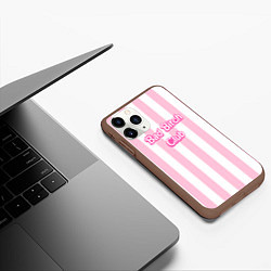 Чехол iPhone 11 Pro матовый Bad Bitch Club - barbie style, цвет: 3D-коричневый — фото 2