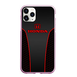 Чехол iPhone 11 Pro матовый Honda - униформа красная, цвет: 3D-розовый