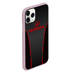 Чехол iPhone 11 Pro матовый Honda - униформа красная, цвет: 3D-розовый — фото 2