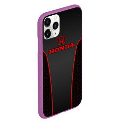 Чехол iPhone 11 Pro матовый Honda - униформа красная, цвет: 3D-фиолетовый — фото 2