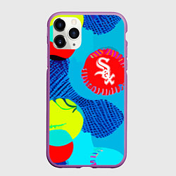 Чехол iPhone 11 Pro матовый Chicago White Sox - baseball team, цвет: 3D-фиолетовый