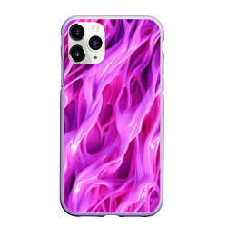 Чехол iPhone 11 Pro матовый Розова ткань текстуры, цвет: 3D-светло-сиреневый