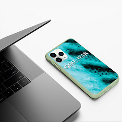 Чехол iPhone 11 Pro матовый Кратос стиль скандинавия, цвет: 3D-салатовый — фото 2