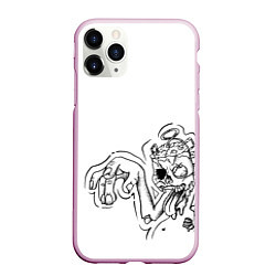 Чехол iPhone 11 Pro матовый Токсичный зомби, цвет: 3D-розовый