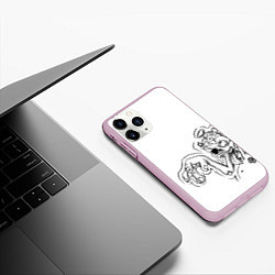 Чехол iPhone 11 Pro матовый Токсичный зомби, цвет: 3D-розовый — фото 2