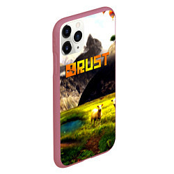 Чехол iPhone 11 Pro матовый Rust poster game, цвет: 3D-малиновый — фото 2