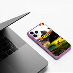 Чехол iPhone 11 Pro матовый Rust poster game, цвет: 3D-фиолетовый — фото 2