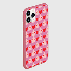 Чехол iPhone 11 Pro матовый Безопасный секс, цвет: 3D-малиновый — фото 2