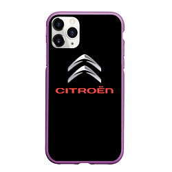 Чехол iPhone 11 Pro матовый Citroen auto sports, цвет: 3D-фиолетовый