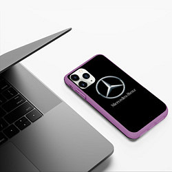 Чехол iPhone 11 Pro матовый Mercedes-benz sport auto, цвет: 3D-фиолетовый — фото 2