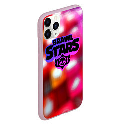 Чехол iPhone 11 Pro матовый Brawl stars network, цвет: 3D-розовый — фото 2