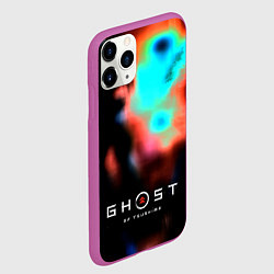 Чехол iPhone 11 Pro матовый Ghost of Tsushima ninja, цвет: 3D-фиолетовый — фото 2