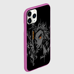Чехол iPhone 11 Pro матовый Монохромный - Кеджиро Ренгоку, цвет: 3D-фиолетовый — фото 2